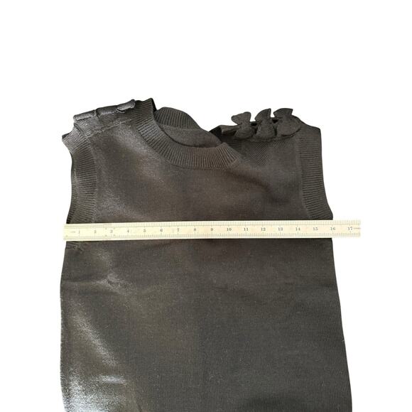 Chanel Black Wool Silk Cashmere Sweater Vest Logo Sz 36 S - Picture 6 of 13